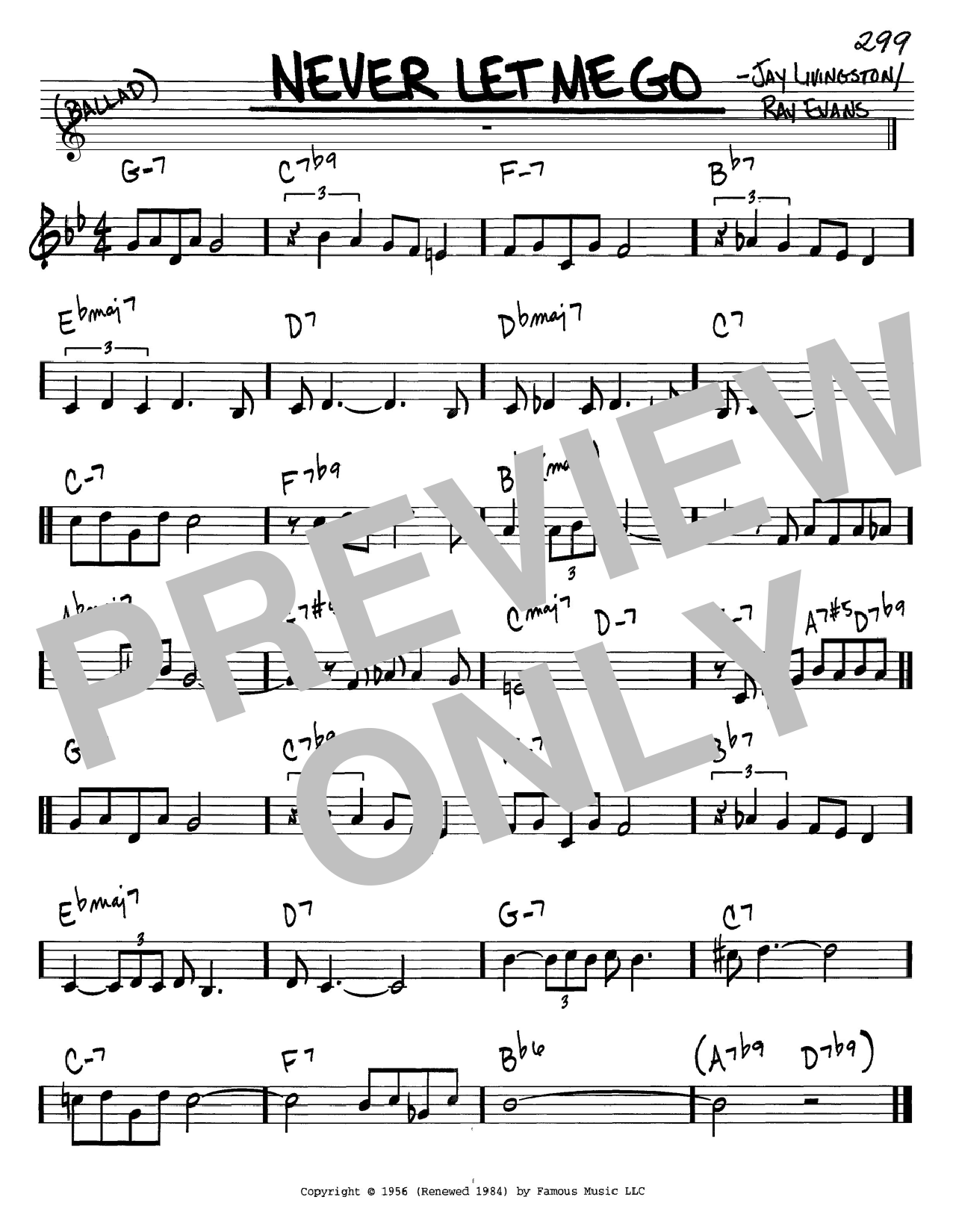 Dinah Washington Never Let Me Go sheet music notes and chords. Download Printable PDF.