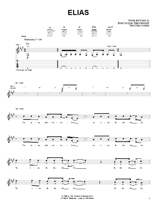 Dispatch Elias sheet music notes and chords. Download Printable PDF.