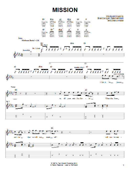 Dispatch Mission sheet music notes and chords. Download Printable PDF.