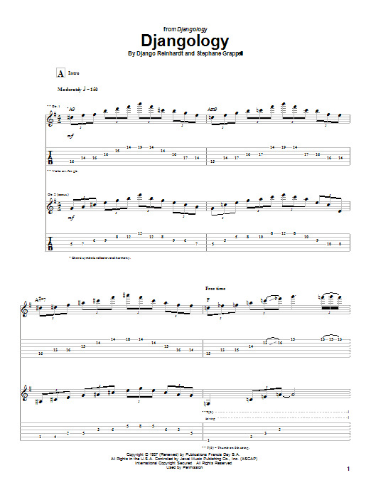 Learn to play Django Reinhardt Djangology sheet music for Guitar Tab in minutes. Django Reinhardt Djangology sheet music notes and chords. Download Printable PDF.