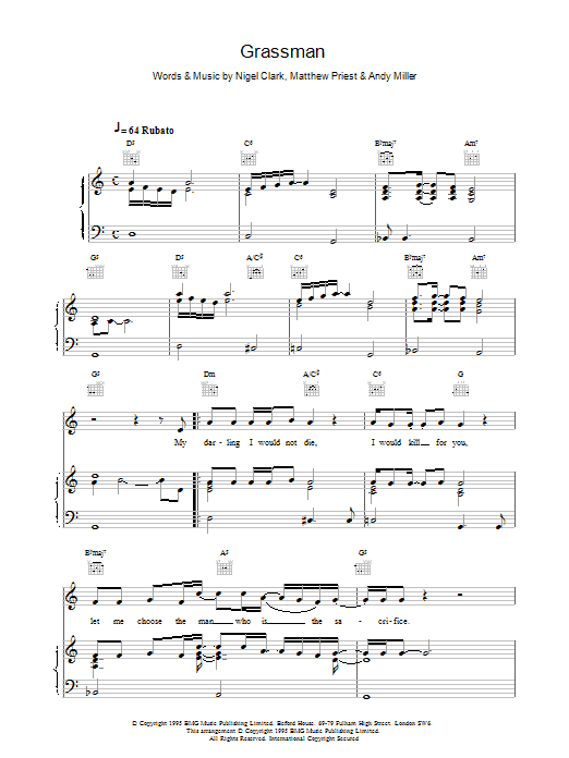 Dodgy Grassman sheet music notes and chords. Download Printable PDF.