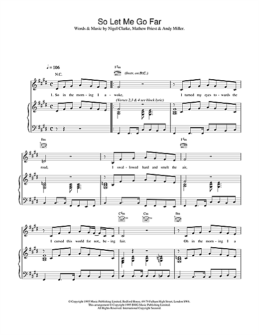 Learn to play Dodgy So Let Me Go Far sheet music for Piano, Vocal & Guitar (Right-Hand Melody) in minutes. Dodgy So Let Me Go Far sheet music notes and chords