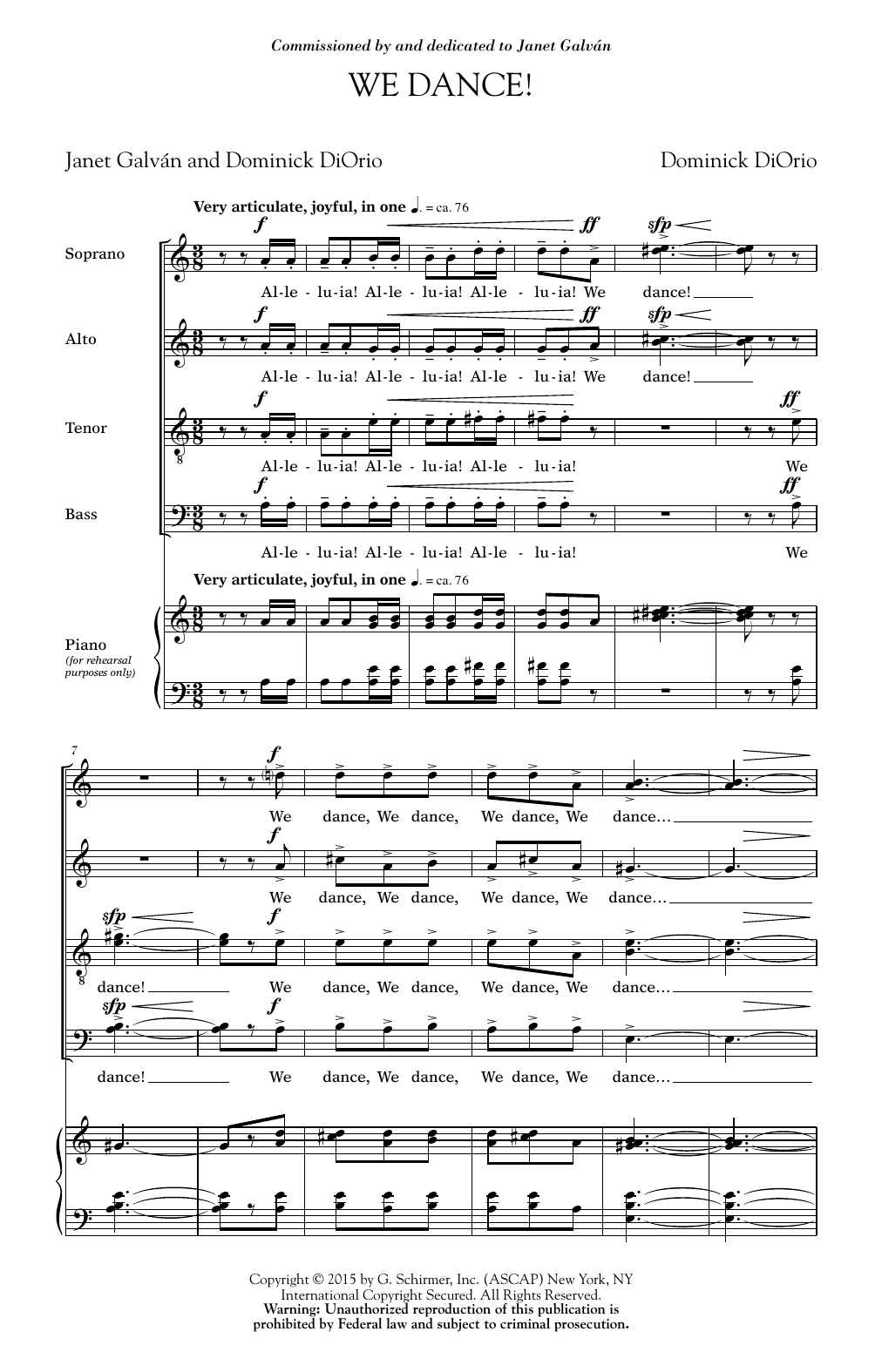 Dominick DiOrio We Dance sheet music notes and chords. Download Printable PDF.