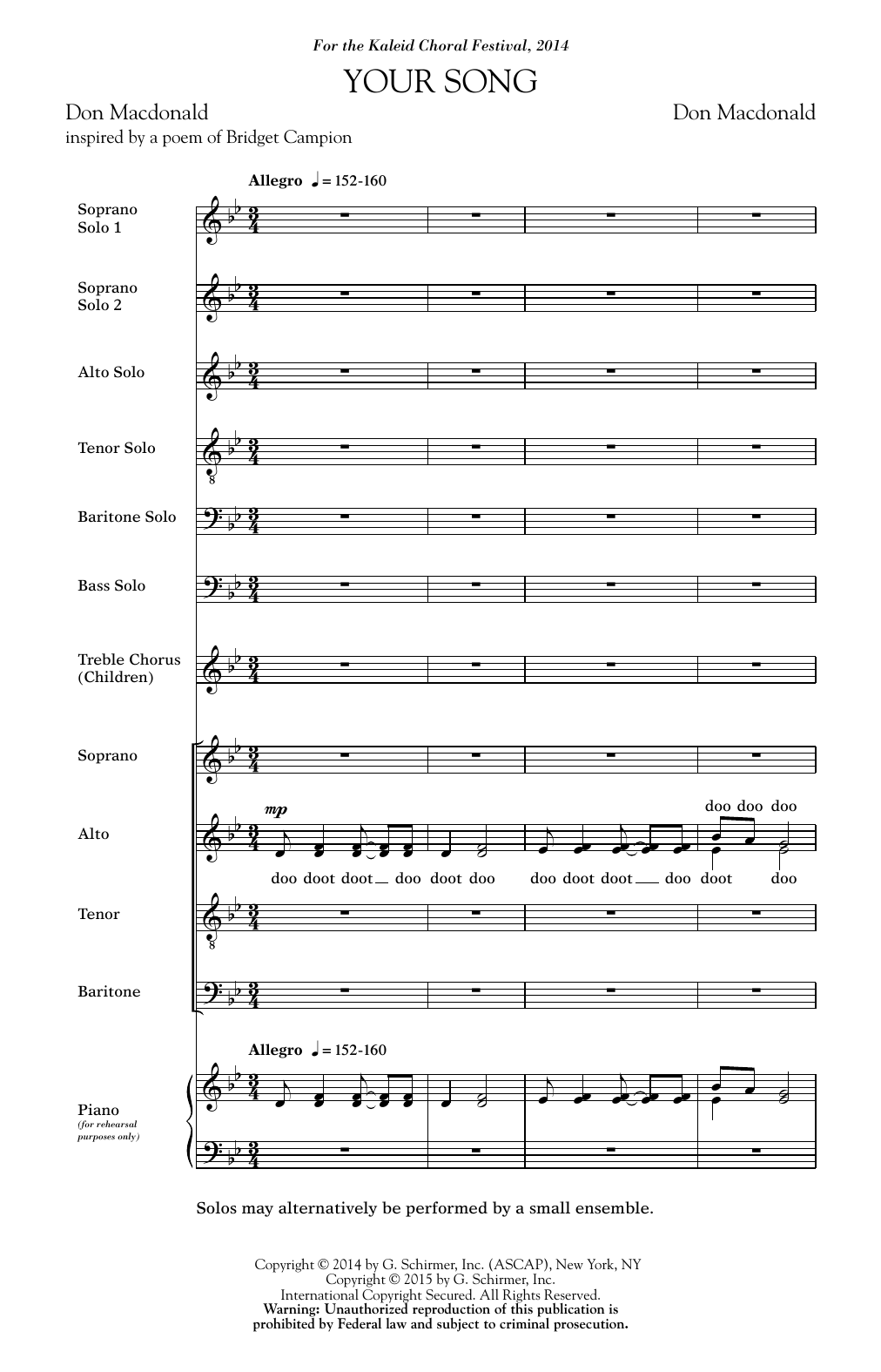 Don MacDonald Your Song sheet music notes and chords. Download Printable PDF.