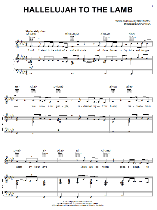 Don Moen Hallelujah To The Lamb Sheet Music Pdf Notes Chords