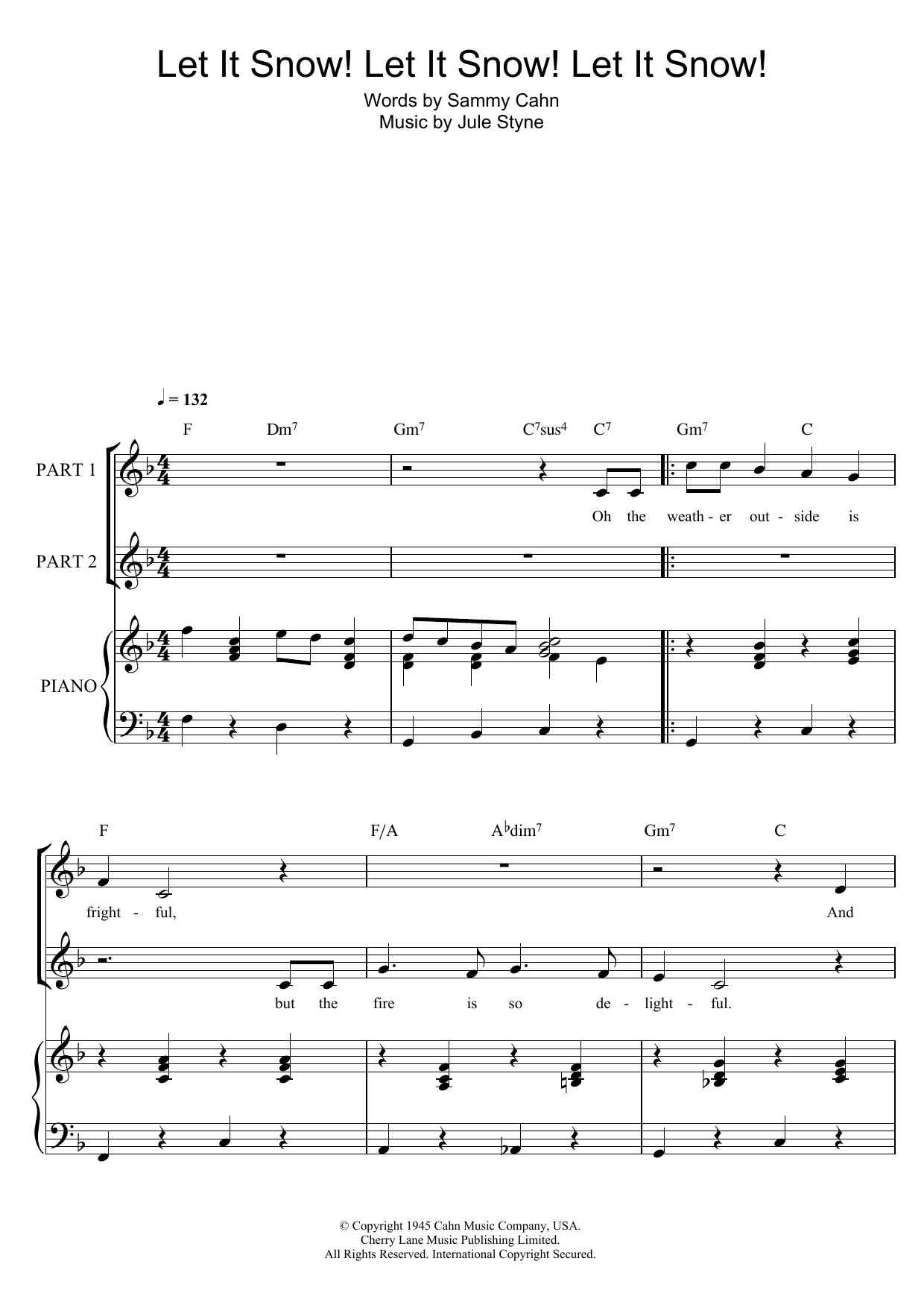 Doris Day Let It Snow! Let It Snow! Let It Snow! (arr. Rick Hein) sheet music notes and chords. Download Printable PDF.