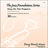 Download or print Doug Beach & George Shutack Easy On The Peppers - Eb Baritone Saxophone Sheet Music Printable PDF 2-page score for Latin / arranged Jazz Ensemble SKU: 371645.