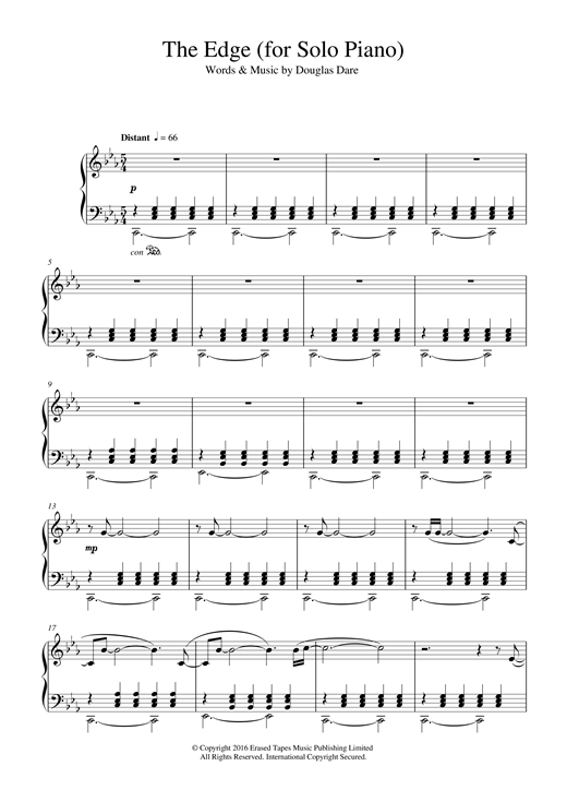 Douglas Dare The Edge sheet music notes and chords. Download Printable PDF.