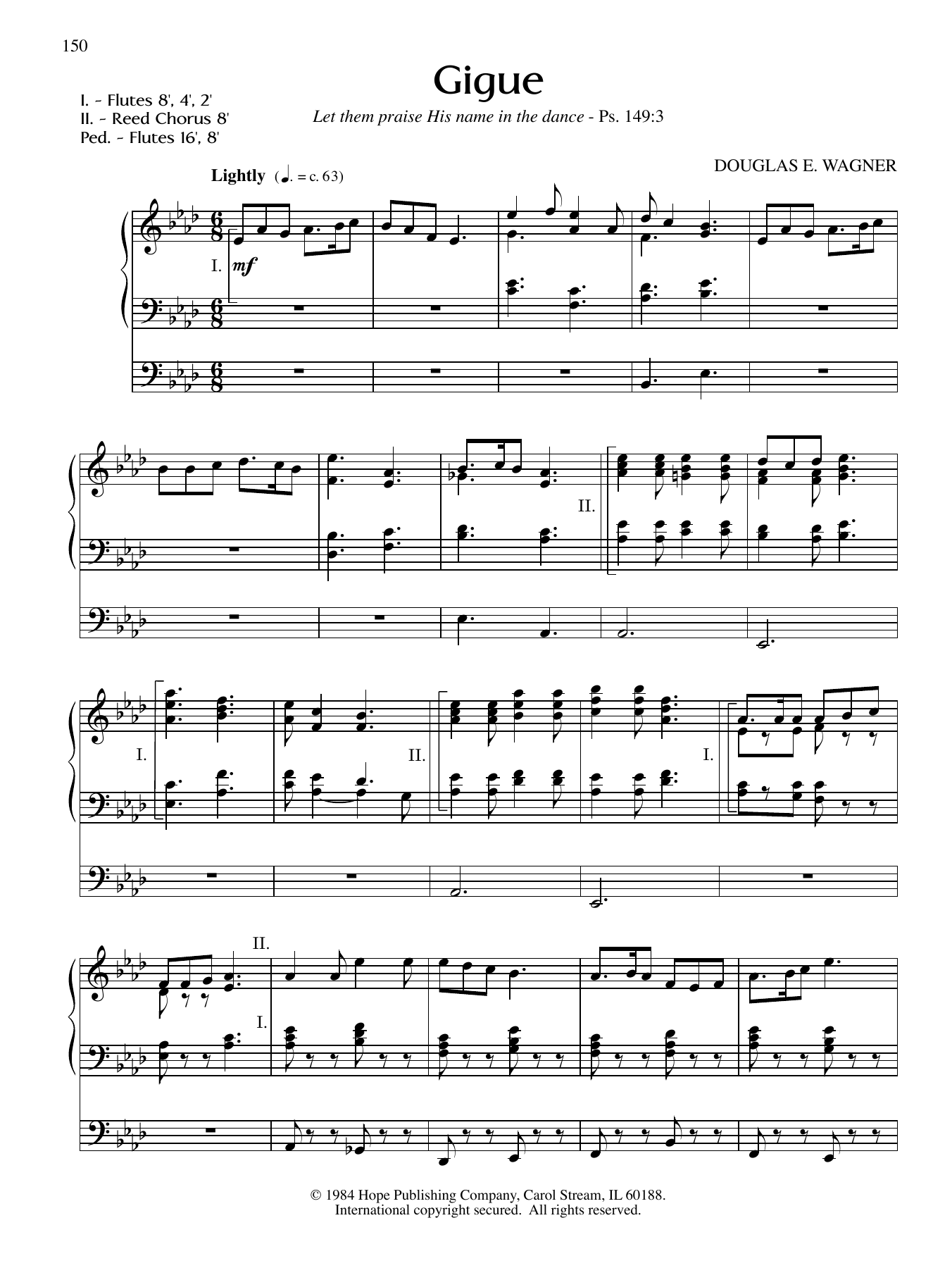 Douglas E. Wagner Gigue sheet music notes and chords. Download Printable PDF.