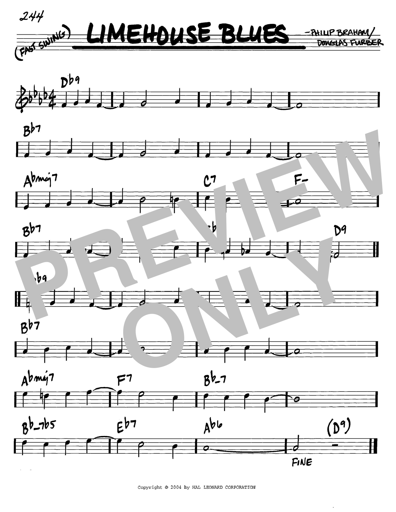 Douglas Furber Limehouse Blues sheet music notes and chords. Download Printable PDF.