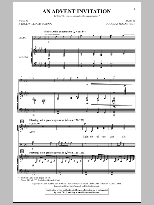 Douglas Nolan An Advent Invitation sheet music notes and chords. Download Printable PDF.