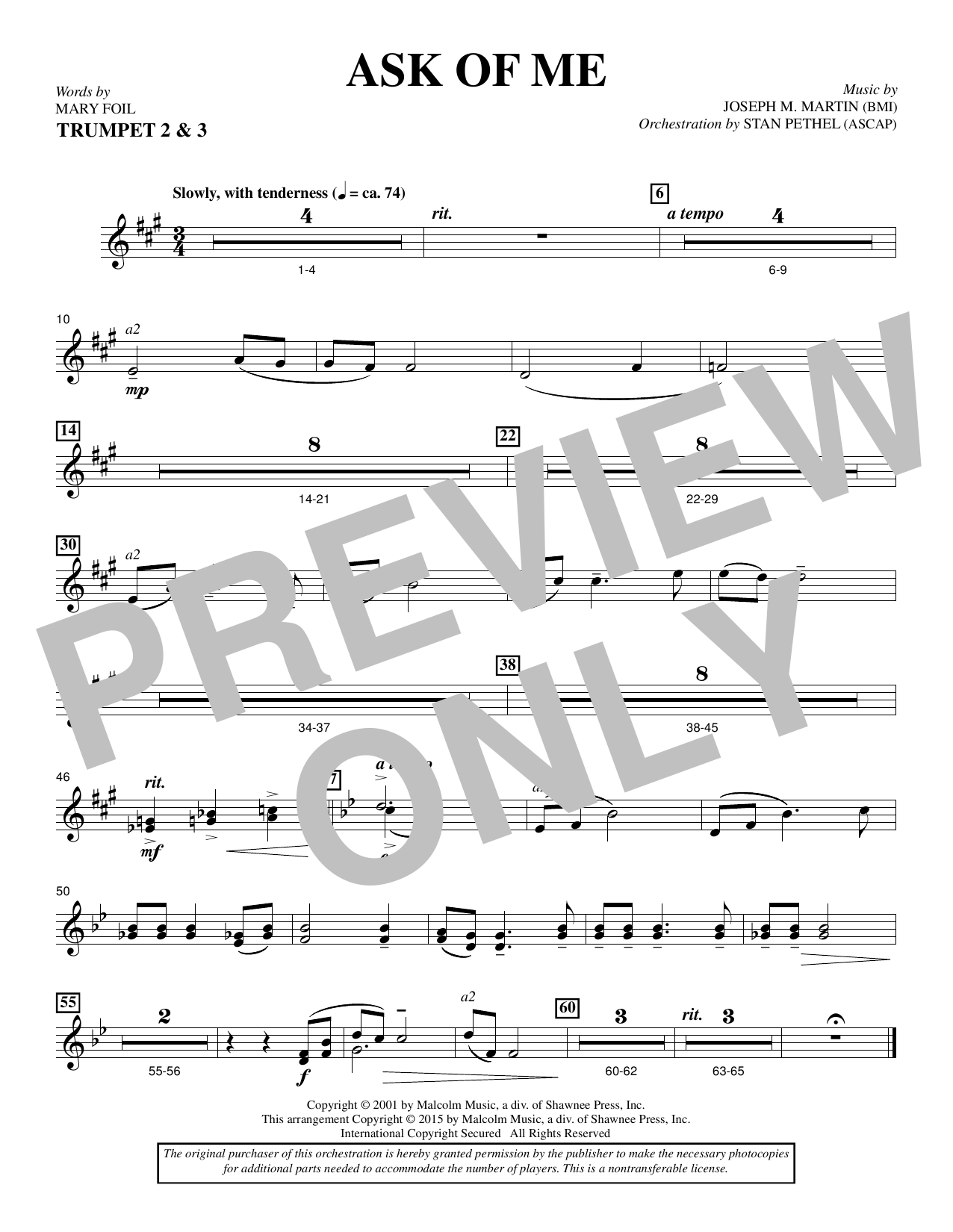 Learn to play Douglas Nolan Ask of Me - Bb Trumpet 2,3 sheet music for Choir Instrumental Pak in minutes. Douglas Nolan Ask of Me - Bb Trumpet 2,3 sheet music notes and chords. Download Printable PDF.