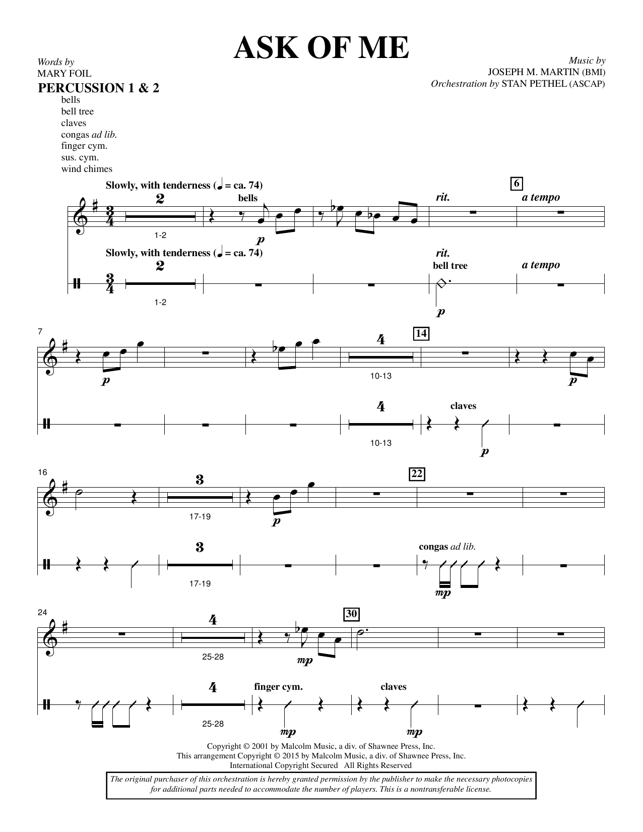 Learn to play Douglas Nolan Ask of Me - Percussion 1 & 2 sheet music for Choir Instrumental Pak in minutes. Douglas Nolan Ask of Me - Percussion 1 & 2 sheet music notes and chords. Download Printable PDF.