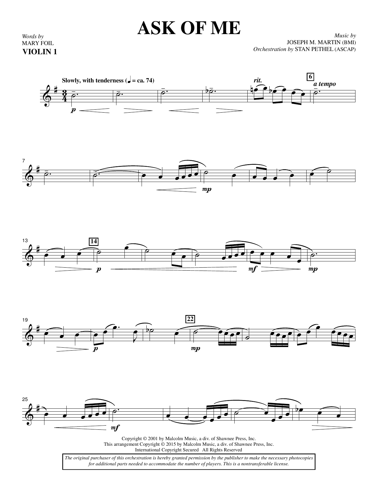 Learn to play Douglas Nolan Ask of Me - Violin 1 sheet music for Choir Instrumental Pak in minutes. Douglas Nolan Ask of Me - Violin 1 sheet music notes and chords. Download Printable PDF.