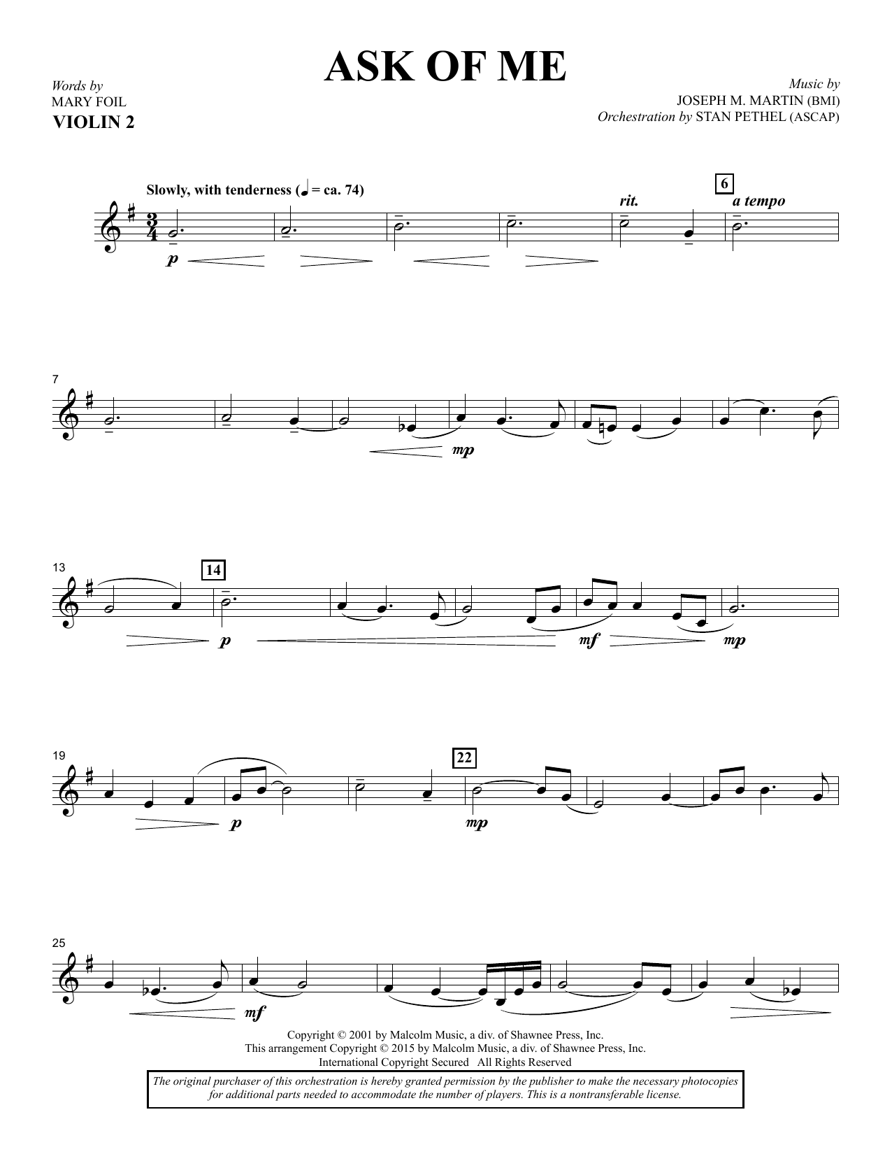 Learn to play Douglas Nolan Ask of Me - Violin 2 sheet music for Choir Instrumental Pak in minutes. Douglas Nolan Ask of Me - Violin 2 sheet music notes and chords. Download Printable PDF.