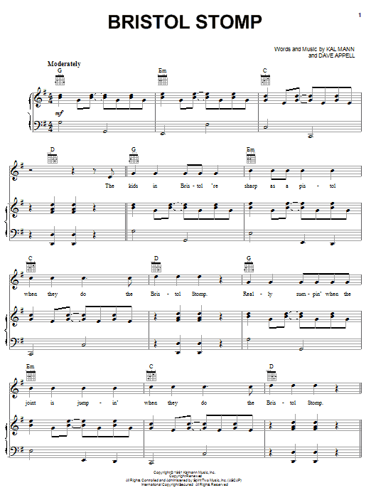 The Dovells You Can't Sit Down sheet music notes and chords. Download Printable PDF.