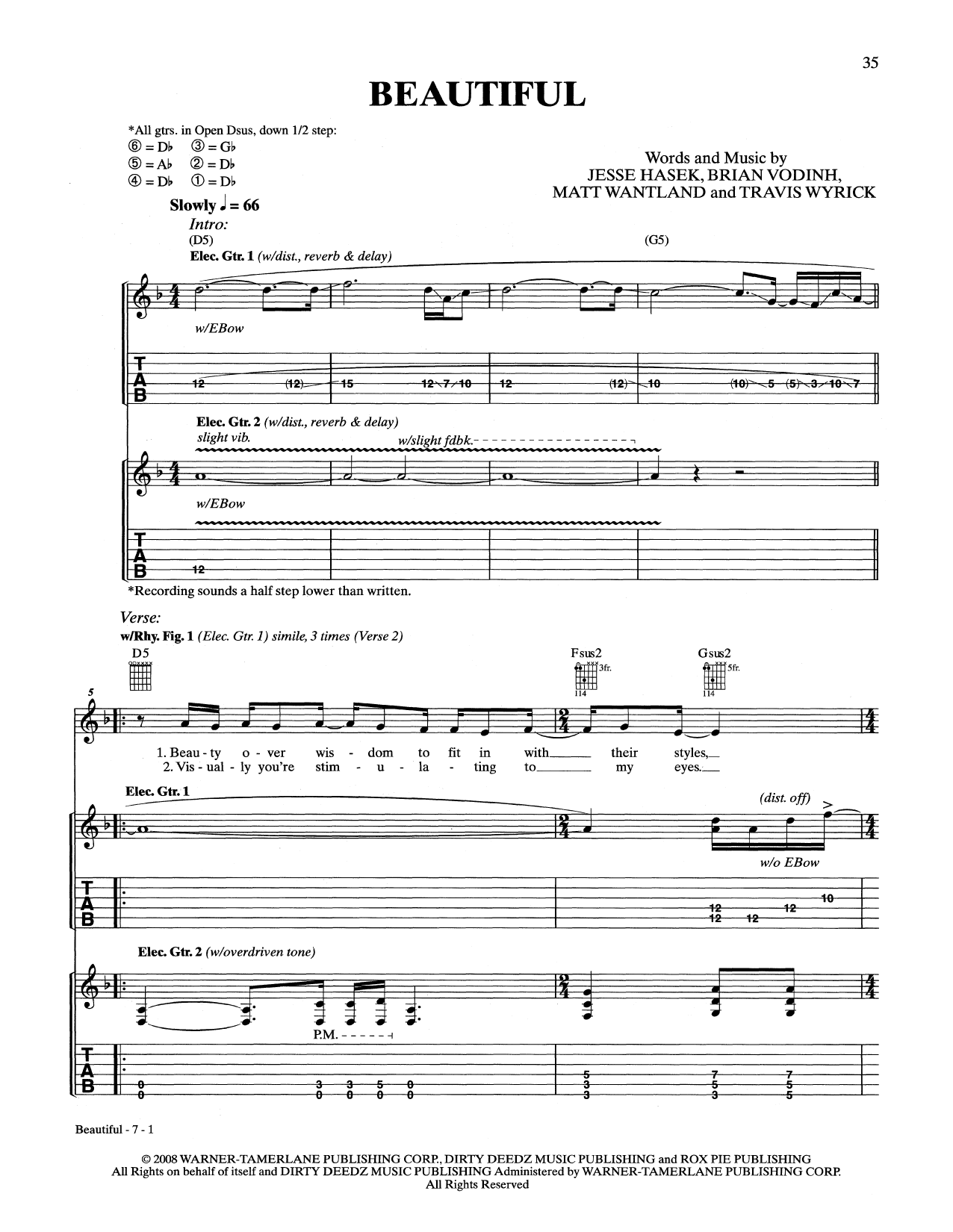 Learn to play 10 Years Beautiful sheet music for Guitar Tab in minutes. Price: 7.8900$ 10 Years Beautiful sheet music notes and chords arranged for Guitar Tab