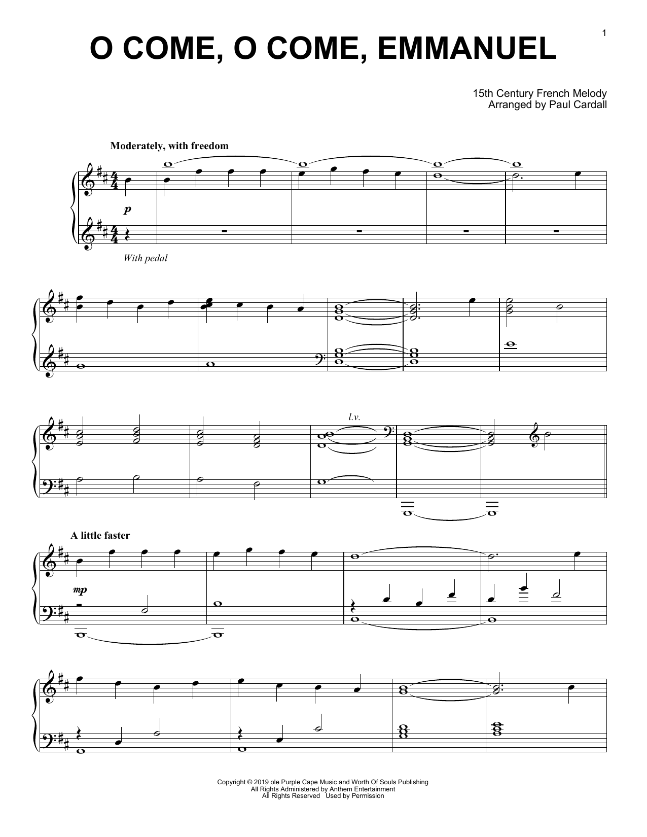 15th Century French Melody O Come, O Come, Emmanuel (arr. Paul Cardall) sheet music notes and chords. Download Printable PDF.