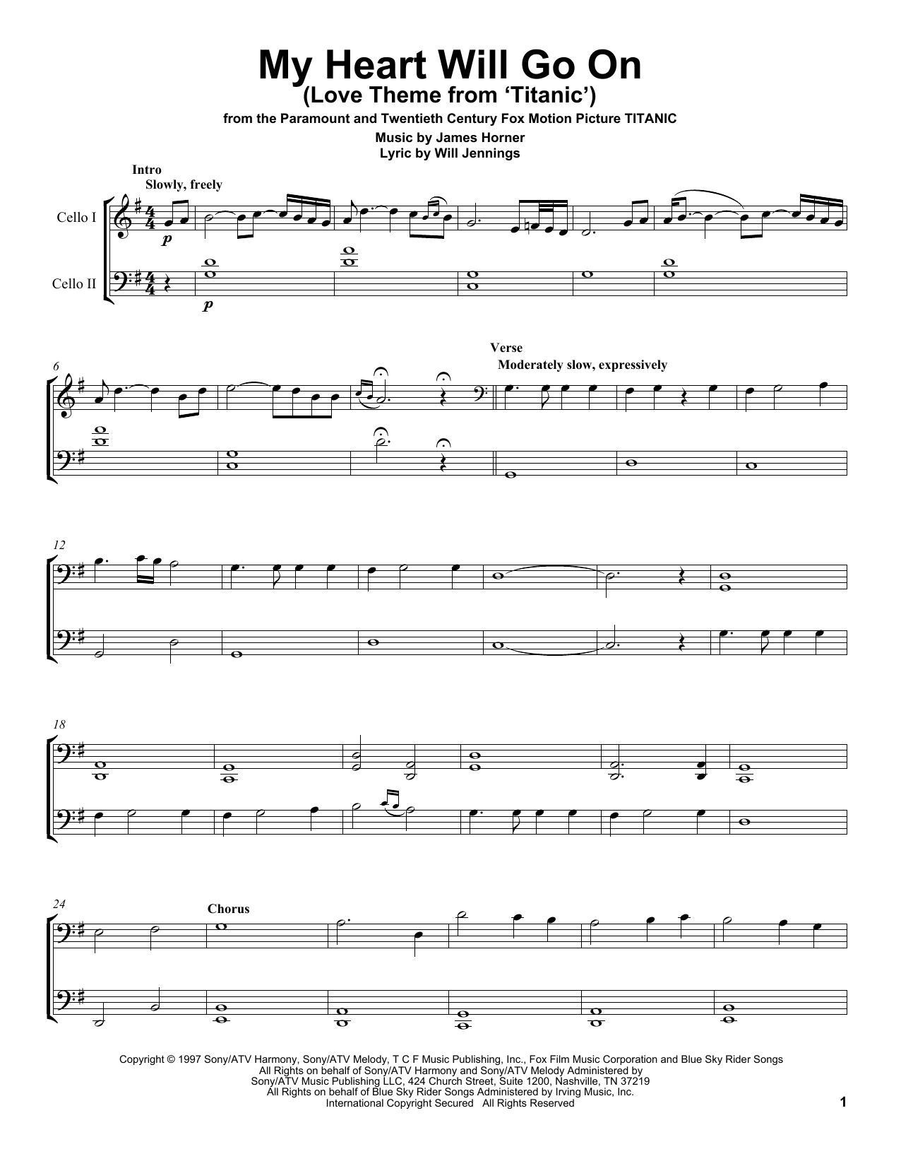 2Cellos My Heart Will Go On (Love Theme from Titanic) sheet music notes and chords. Download Printable PDF.