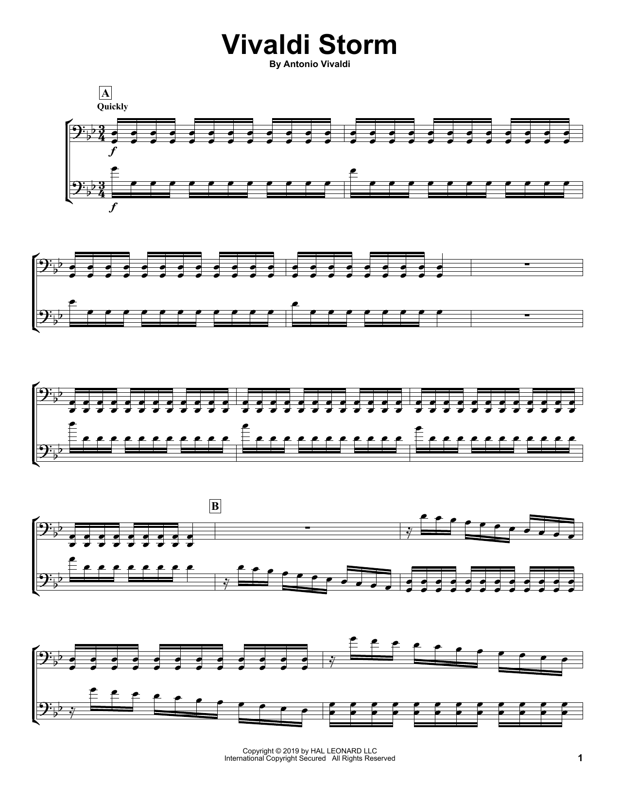 2Cellos Vivaldi Storm sheet music notes and chords. Download Printable PDF.