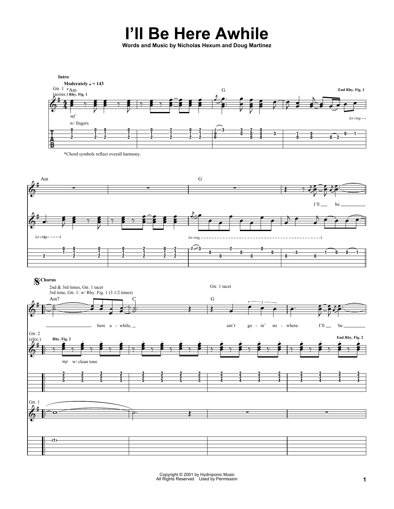 Learn to play 311 I'll Be Here Awhile sheet music for Guitar Tab in minutes. Price: 7.8900$ 311 I'll Be Here Awhile sheet music notes and chords arranged for Guitar Tab