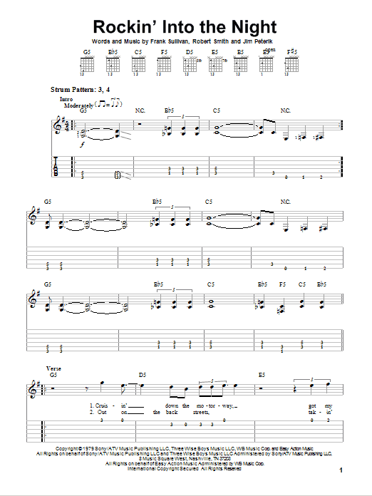 38 Special Rockin' Into The Night sheet music notes and chords. Download Printable PDF.