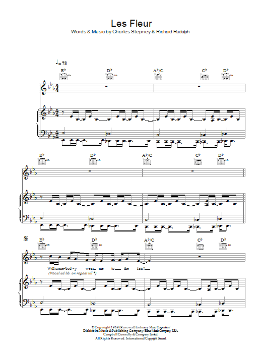 4Hero Les Fleur sheet music notes and chords arranged for Piano, Vocal & Guitar Chords