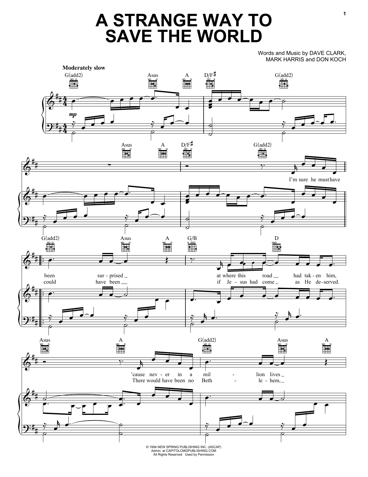 4Him A Strange Way To Save The World sheet music notes and chords. Download Printable PDF.