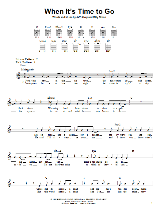 4 Him When It's Time To Go sheet music notes and chords. Download Printable PDF.