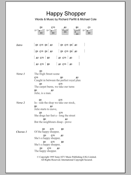 60ft Dolls Happy Shopper sheet music notes and chords. Download Printable PDF.