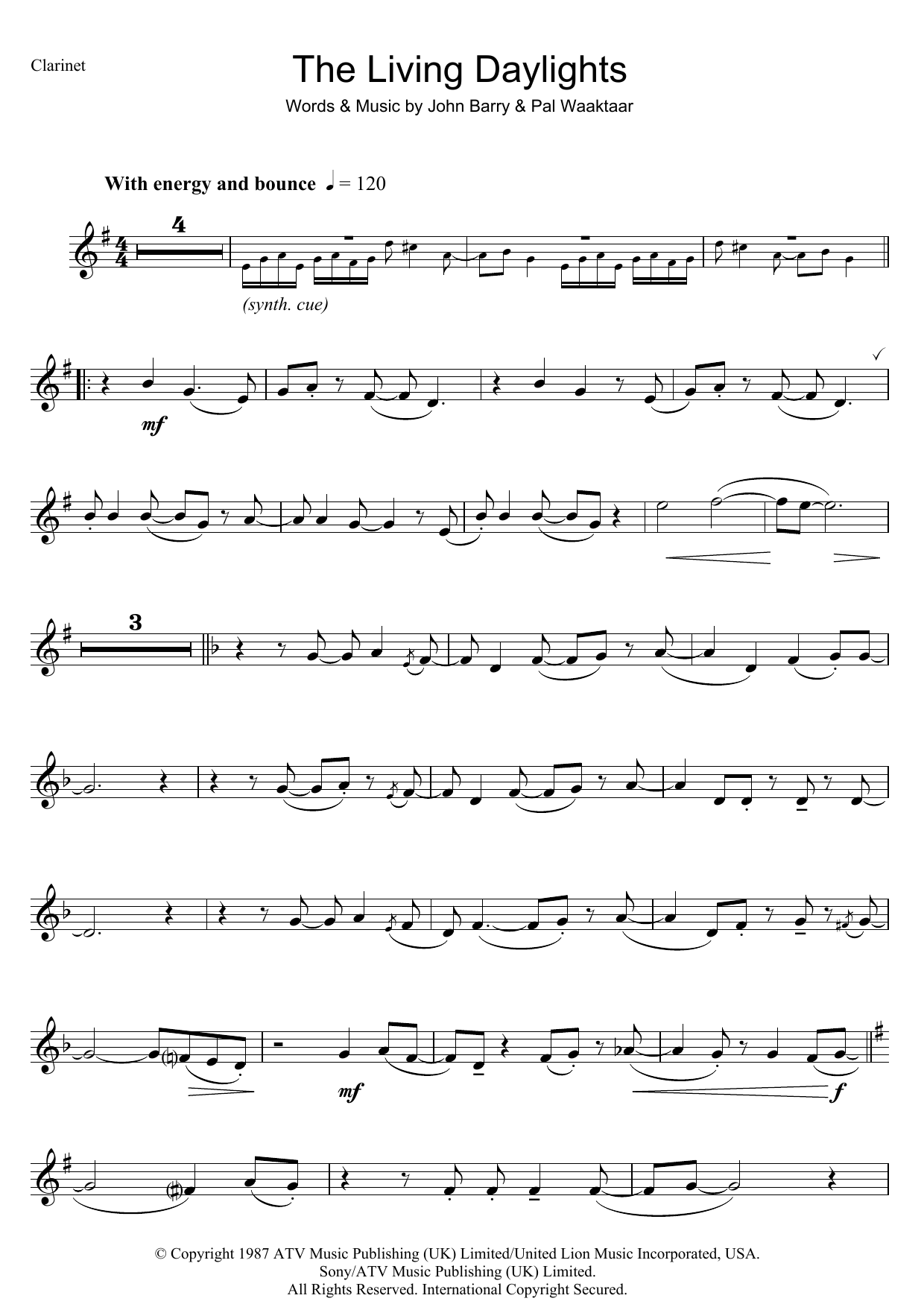 a-ha The Living Daylights sheet music notes and chords. Download Printable PDF.