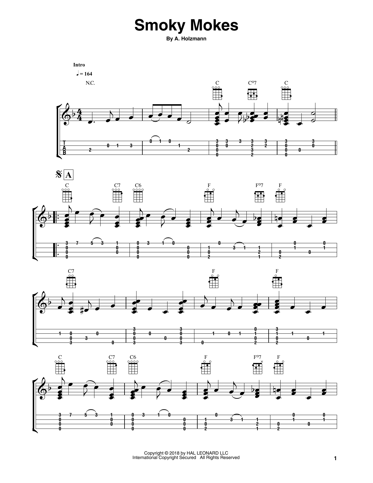 Fred Sokolow Smoky Mokes sheet music notes and chords. Download Printable PDF.