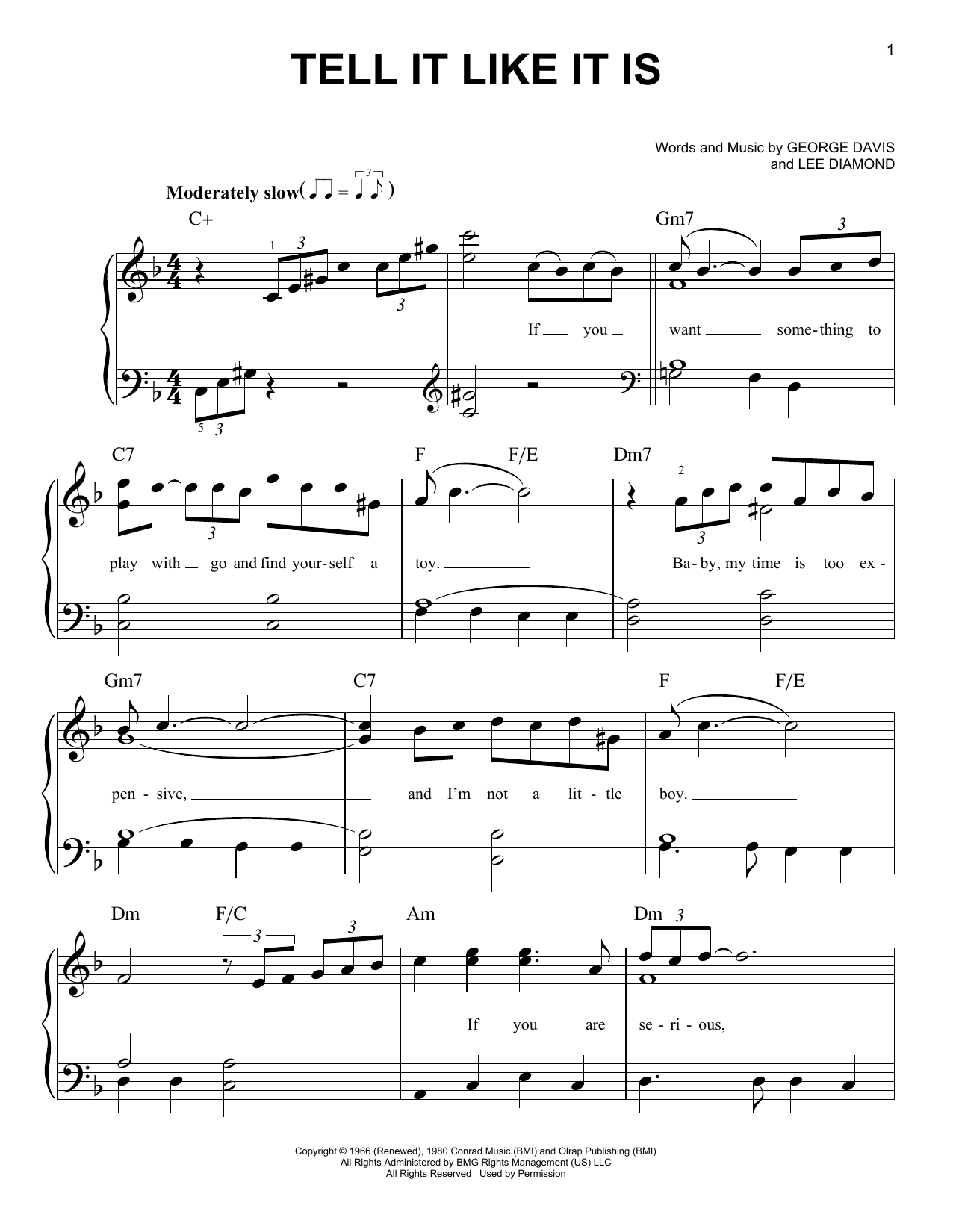 Aaron Neville Tell It Like It Is sheet music notes and chords. Download Printable PDF.