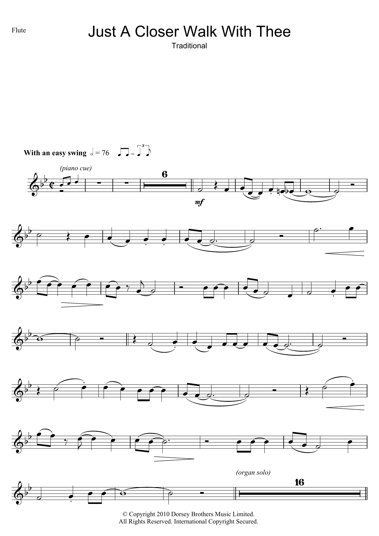 African-American Spiritual Just A Closer Walk With Thee sheet music notes and chords. Download Printable PDF.