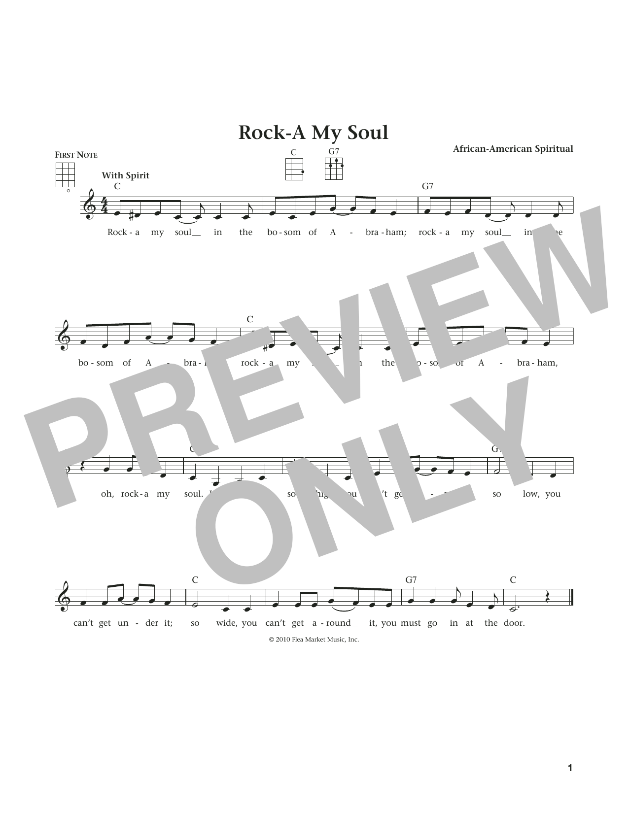Learn to play African-American Spiritual Rock-A-My Soul (from The Daily Ukulele) (arr. Liz and Jim Beloff) sheet music for Ukulele in minutes. Price: 5.9900$ African-American Spiritual Rock-A-My Soul (from The Daily Ukulele) (arr. Liz and Jim Beloff) sheet music notes and chords arranged for Ukulele