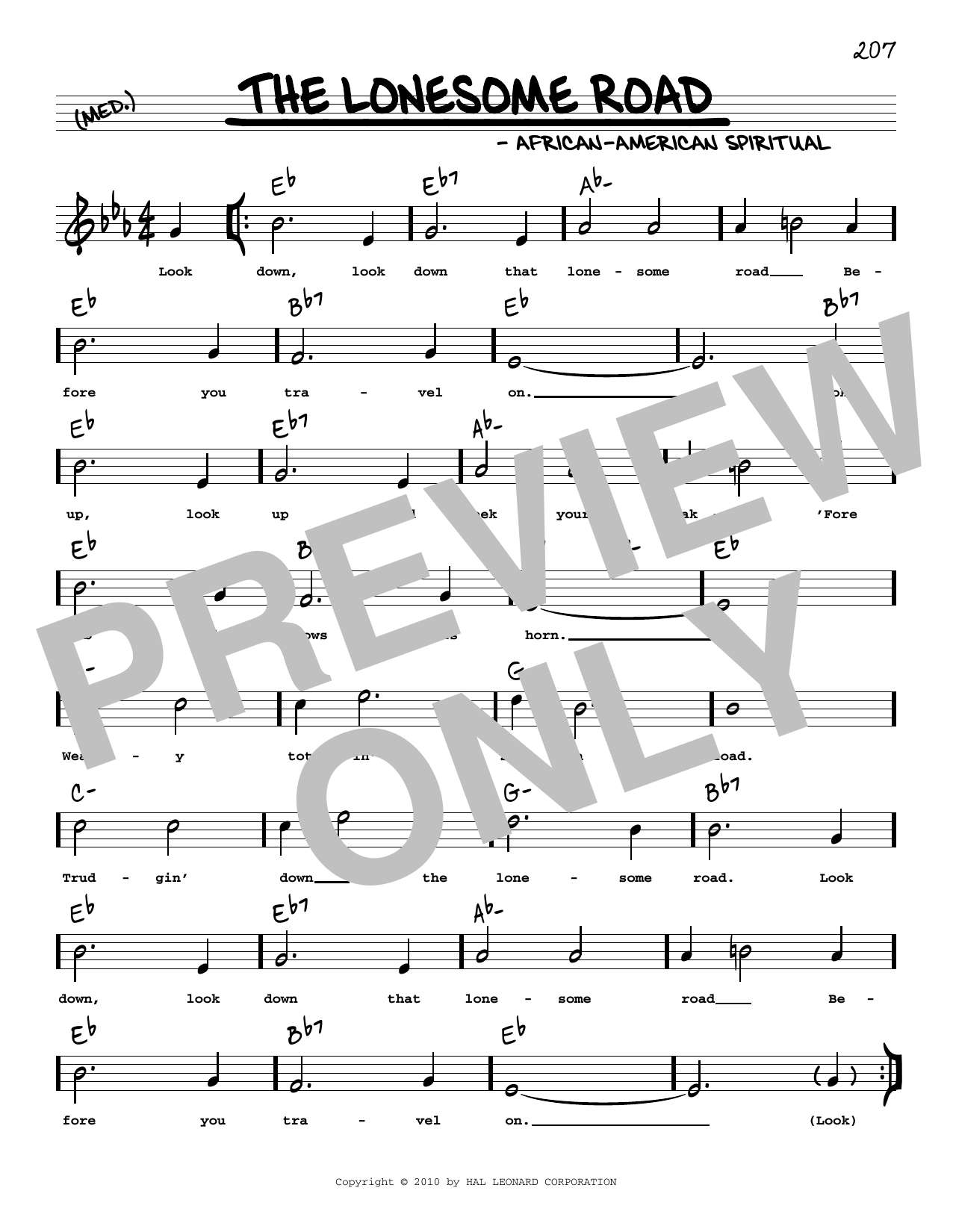 African-American Spiritual The Lonesome Road (arr. Robert Rawlins) sheet music notes and chords. Download Printable PDF.