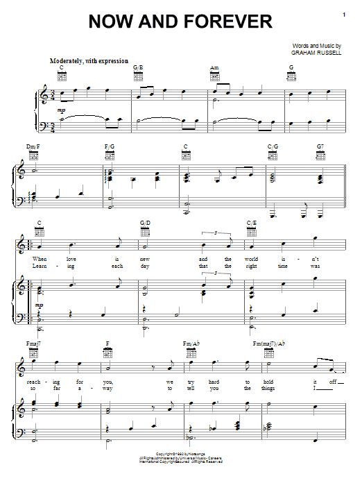 Learn to play Air Supply Now And Forever sheet music for Piano, Vocal & Guitar Chords (Right-Hand Melody) in minutes. Price: 7.8900$ Air Supply Now And Forever sheet music notes and chords arranged for Piano, Vocal & Guitar Chords (Right-Hand Melody)
