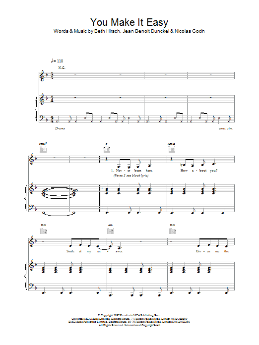 Learn to play Air You Make It Easy sheet music for Piano, Vocal & Guitar Chords in minutes. Price: 7.8900$ Air You Make It Easy sheet music notes and chords arranged for Piano, Vocal & Guitar Chords