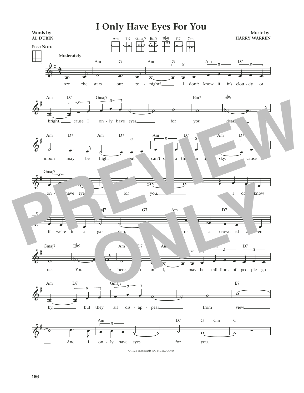 Al Dubin I Only Have Eyes For You (from The Daily Ukulele) (arr. Jim Beloff) sheet music notes and chords. Download Printable PDF.