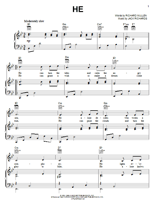 Al Hibbler He sheet music notes and chords. Download Printable PDF.