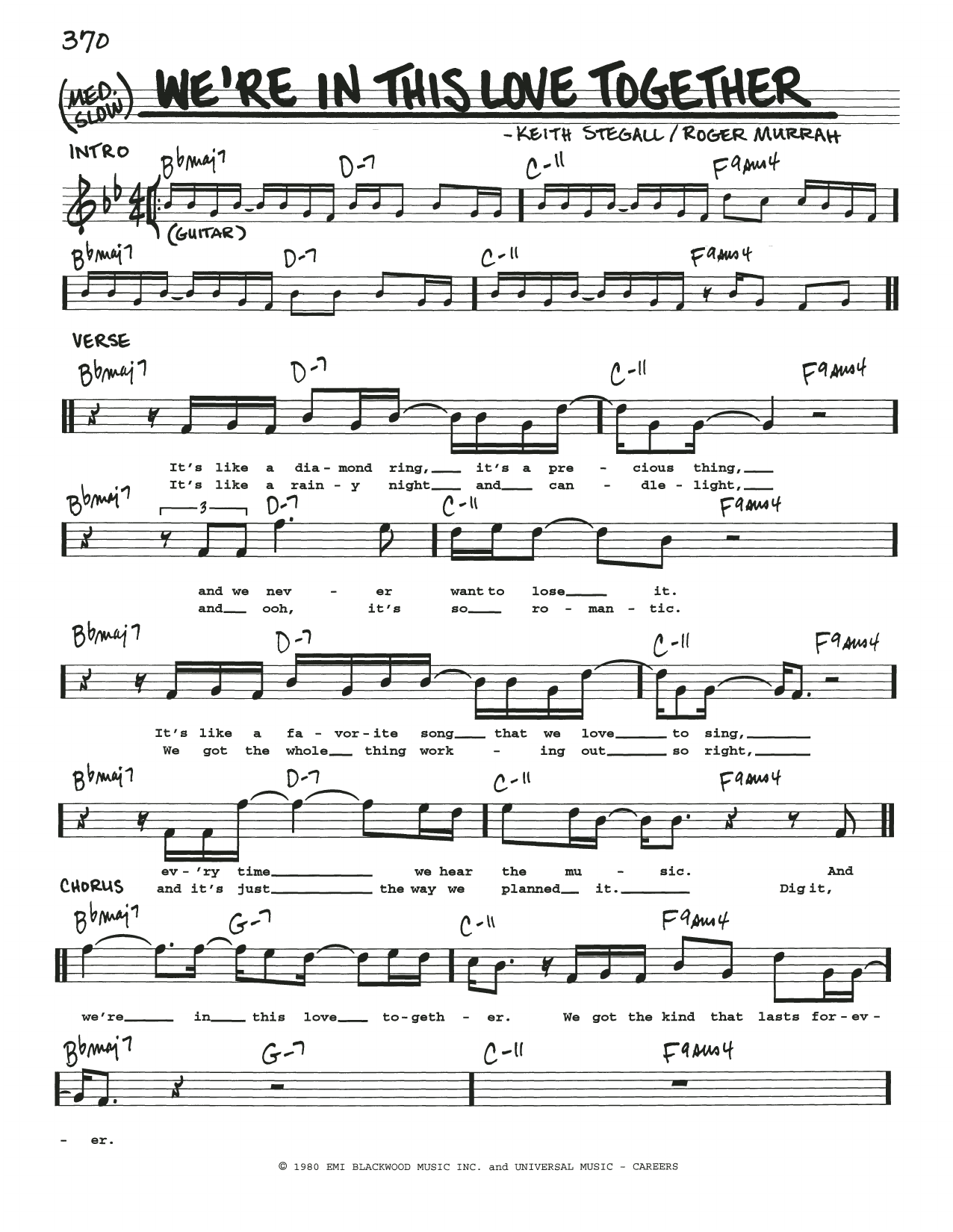 Al Jarreau We're In This Love Together sheet music notes and chords. Download Printable PDF.