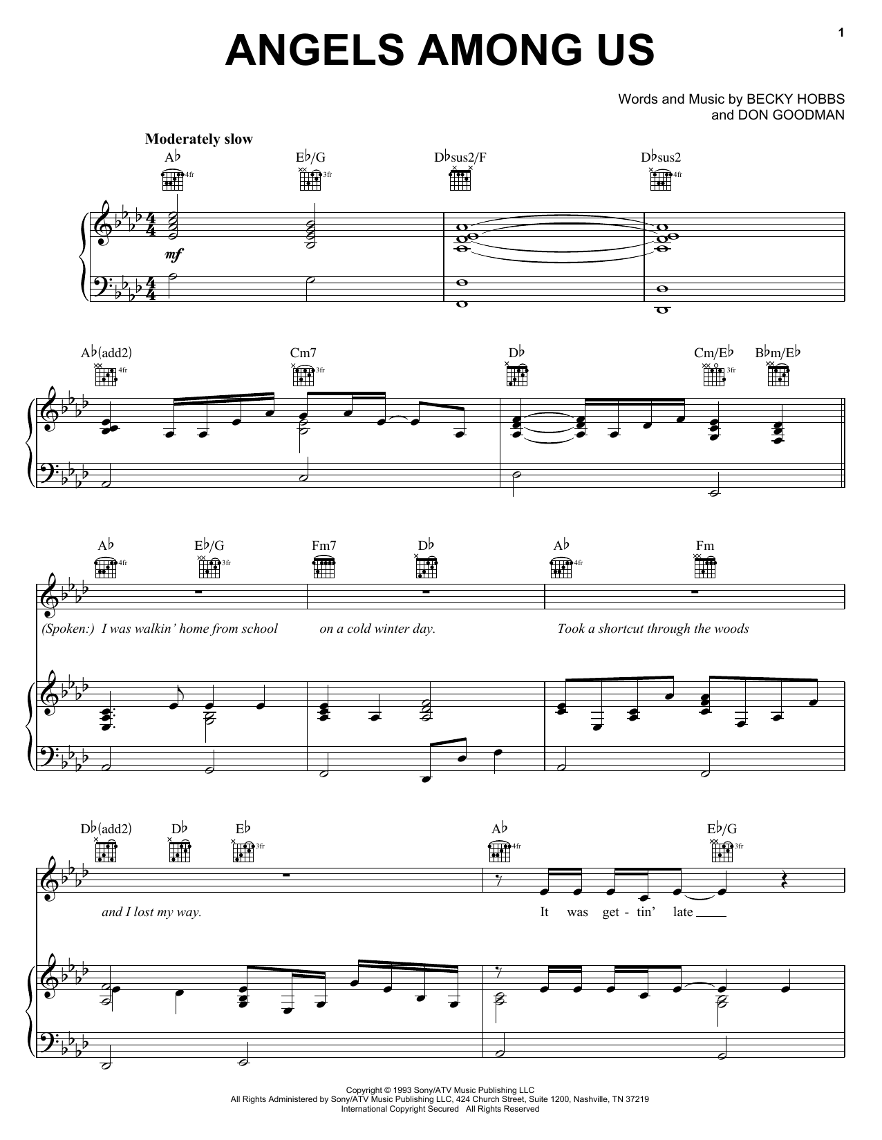 Alabama Angels Among Us sheet music notes and chords. Download Printable PDF.