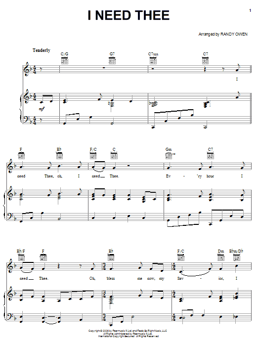 Learn to play Alabama I Need Thee sheet music for Piano, Vocal & Guitar Chords (Right-Hand Melody) in minutes. Price: 7.8900$ Alabama I Need Thee sheet music notes and chords arranged for Piano, Vocal & Guitar Chords (Right-Hand Melody)