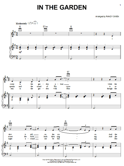 Learn to play Alabama In The Garden sheet music for Piano, Vocal & Guitar Chords (Right-Hand Melody) in minutes. Price: 7.8900$ Alabama In The Garden sheet music notes and chords arranged for Piano, Vocal & Guitar Chords (Right-Hand Melody)