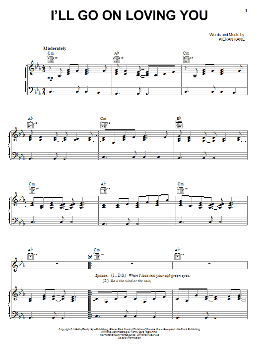 Alan Jackson I'll Go On Loving You sheet music notes and chords arranged for Piano, Vocal & Guitar Chords (Right-Hand Melody)