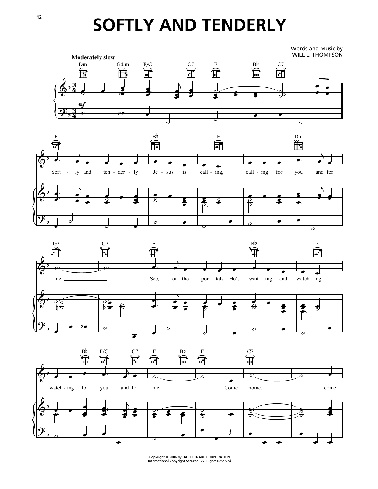 Alan Jackson Softly And Tenderly sheet music notes and chords. Download Printable PDF.