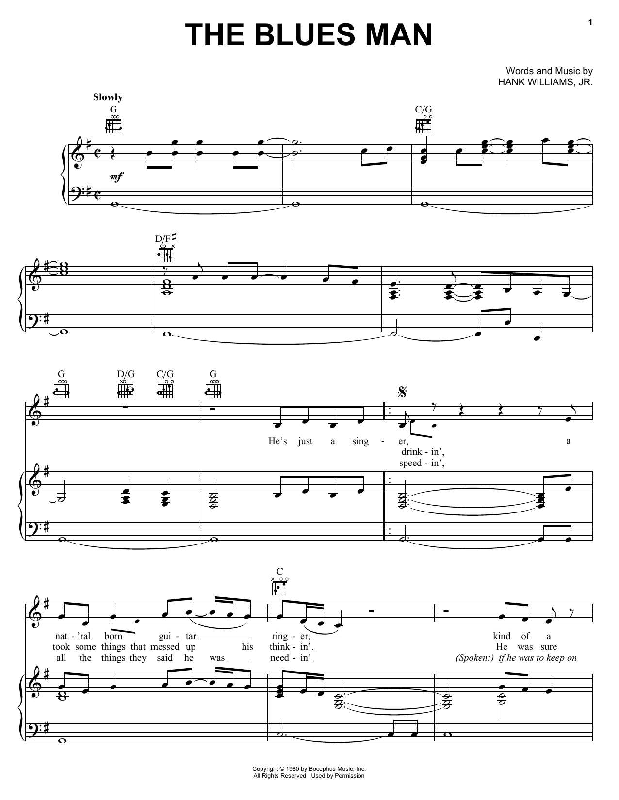 Alan Jackson The Blues Man sheet music notes and chords. Download Printable PDF.