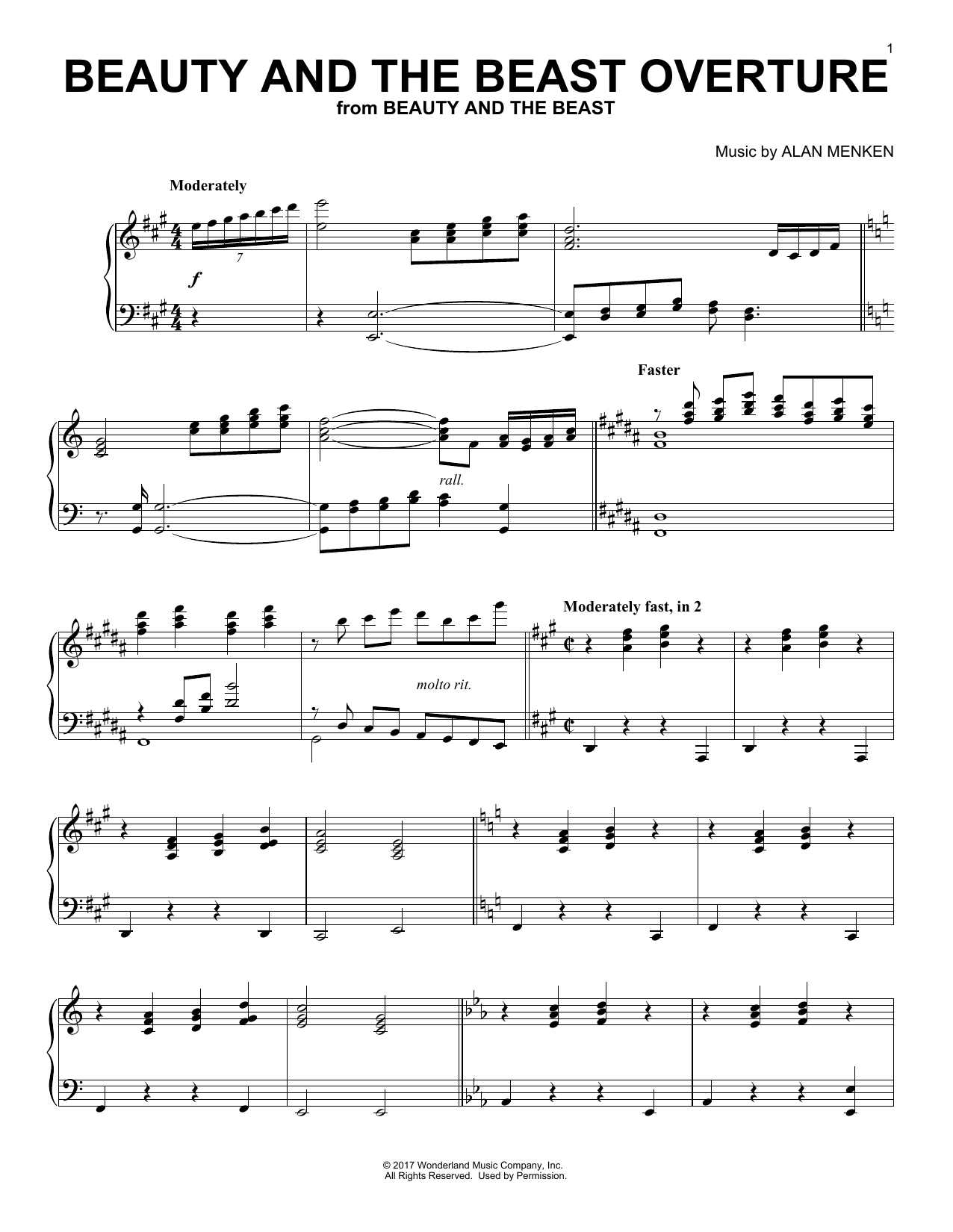Learn to play Alan Menken Beauty And The Beast Overture sheet music for Piano Solo in minutes. Price: 7.8900$ Alan Menken Beauty And The Beast Overture sheet music notes and chords arranged for Piano Solo