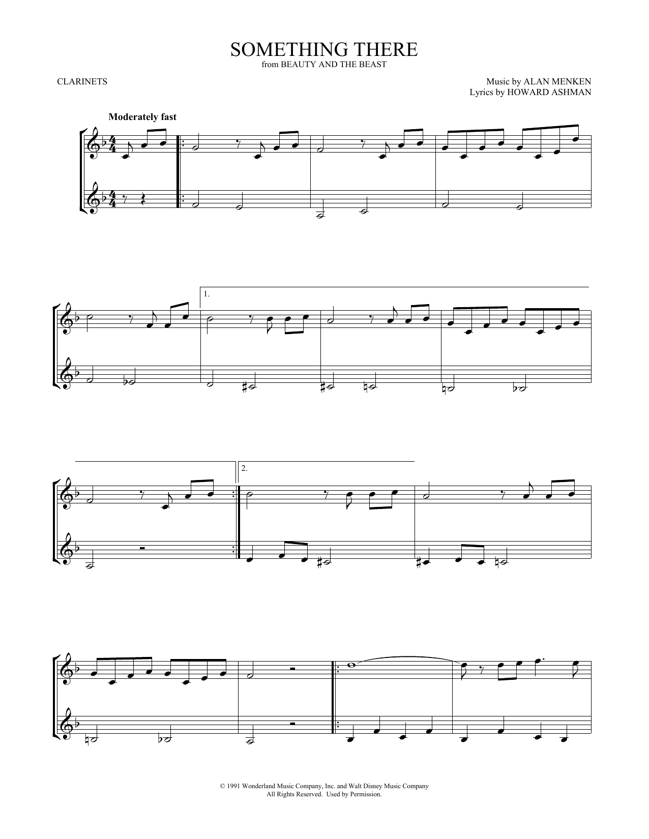 Beauty and the Beast Cast Something There (from Beauty and the Beast) (arr. Mark Phillips) sheet music notes and chords. Download Printable PDF.