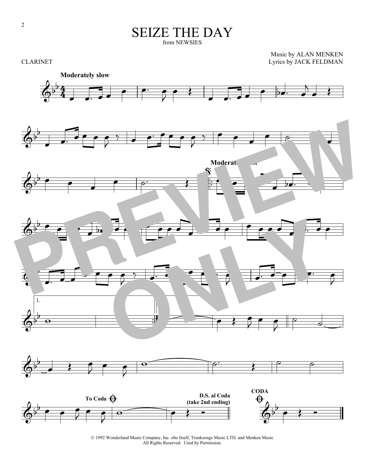 Alan Menken Seize The Day (from Newsies) sheet music notes and chords. Download Printable PDF.